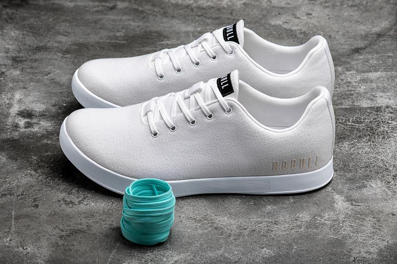 Men's Nobull Canvas Trainers White | SG L2215I